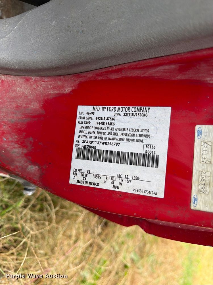 image for item DT3095 1998 Ford Escort 