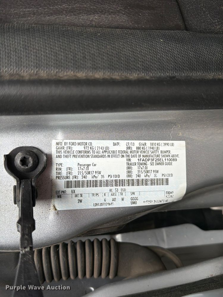 image for item DT3096 2014 Ford Focus 
