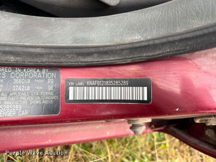 image for item DT3097 2003 KIA Spectra 