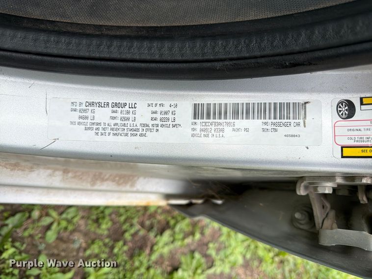image for item DT3101 2010 Chrysler Sebring 