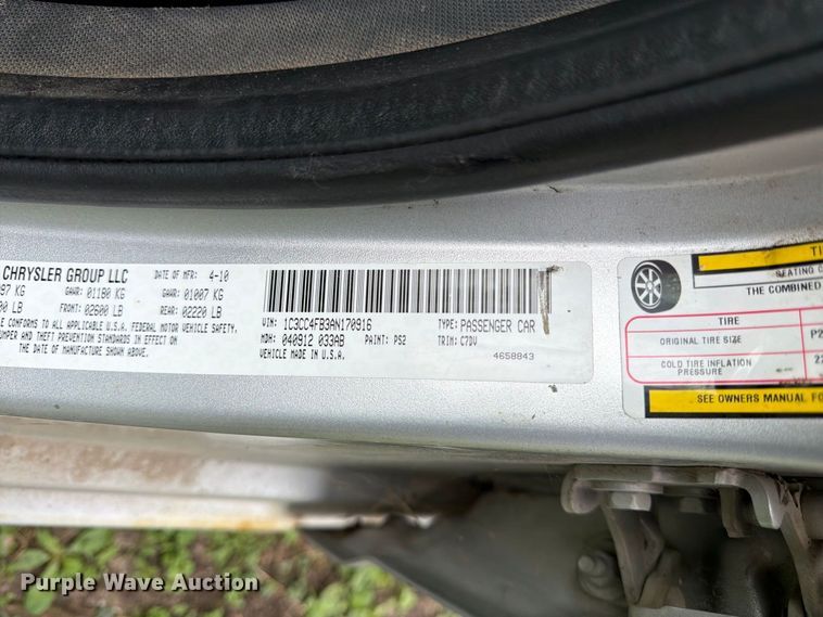 image for item DT3101 2010 Chrysler Sebring 