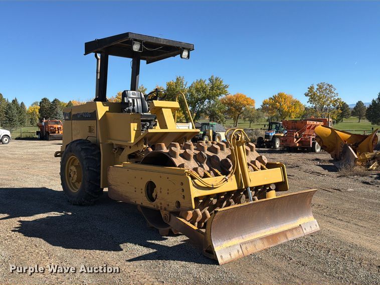 image for item ED0224 1996 Caterpillar CP-433C single drum vibratory padfoot roller