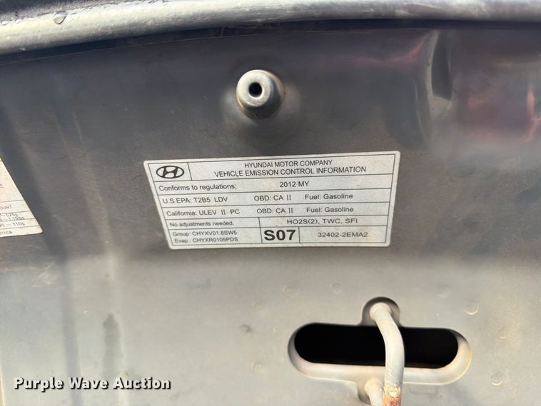 image for item EI7827 2012 Hyundai Elantra 