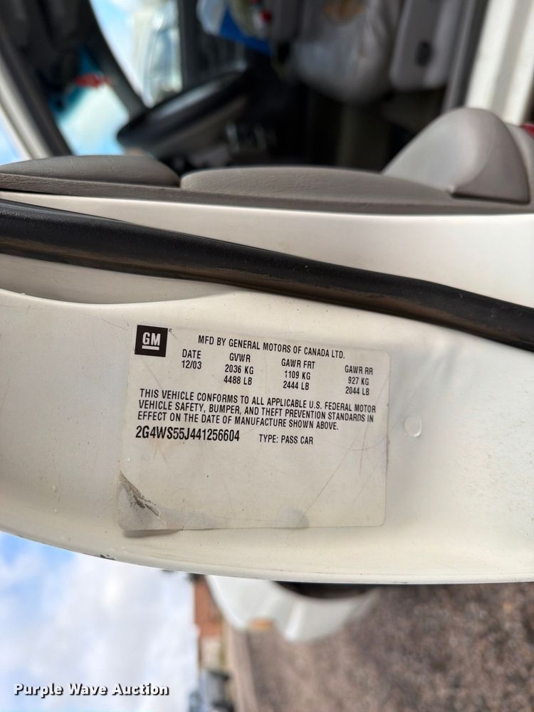 image for item EI7831 2004 Buick Century 