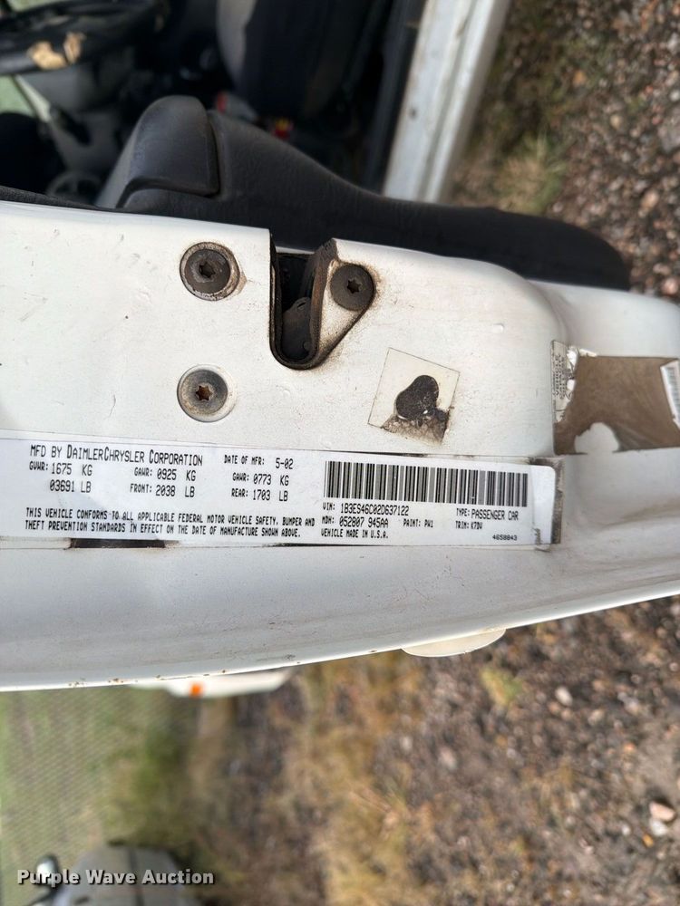 image for item EI7832 2002 Dodge Neon 