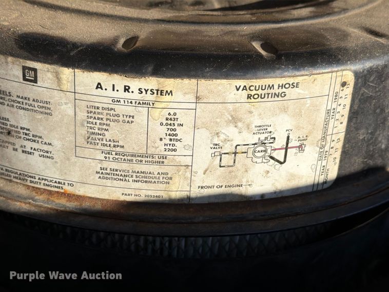 image for item ER3323 1980 GMC 7000 fire truck