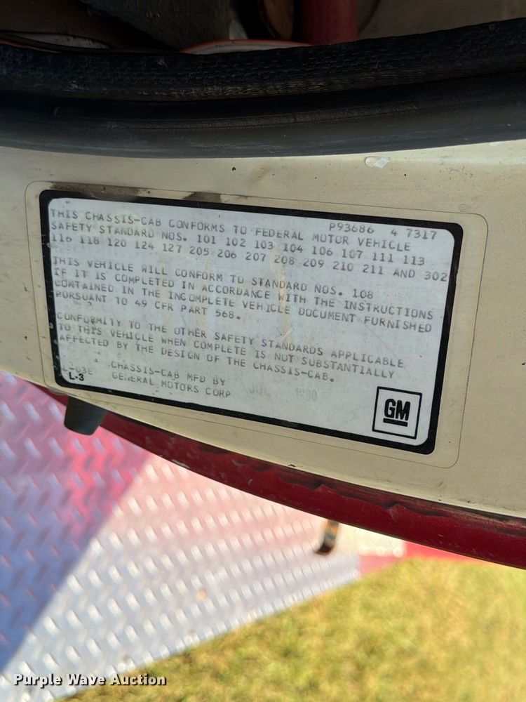 image for item ER3323 1980 GMC 7000 fire truck