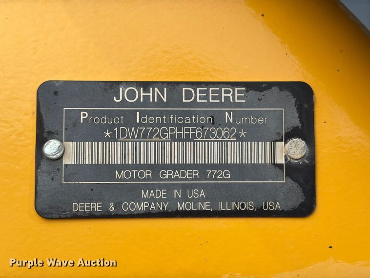 image for item EW7634 2016 John Deere 772GP motor grader