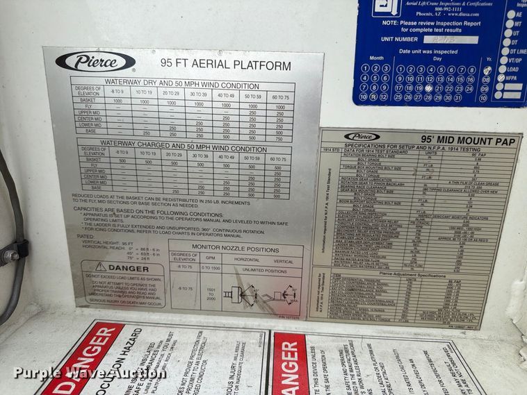 image for item FK2215 2005 Pierce Manufacturing Dash ladder fire truck
