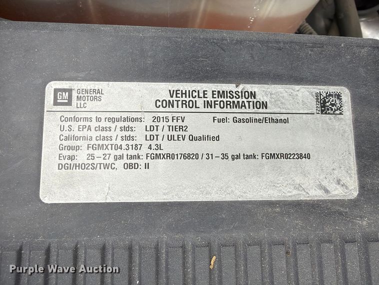 image for item FP3227 2015 Chevrolet Silverado 1500 pickup truck