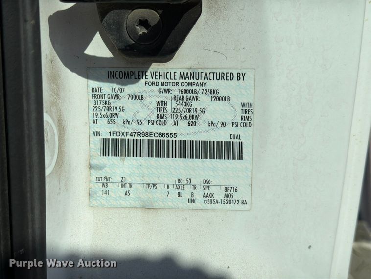 image for item FP3236 2008 Ford F450 dump truck