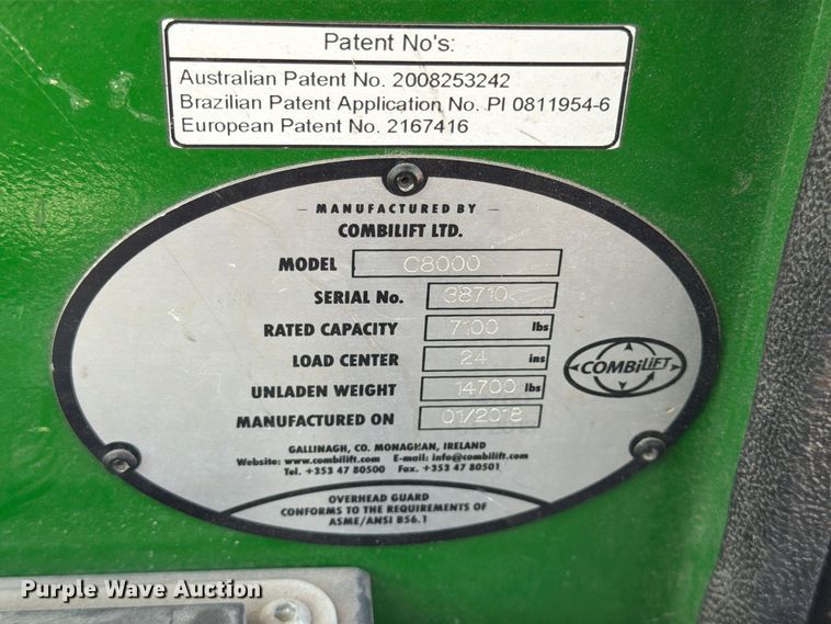 image for item EW5182 2018 Combilift C8000 forklift
