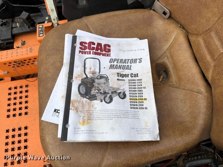 image for item EW5187 Scag STC25V-27CV-SS ZTR lawn mower