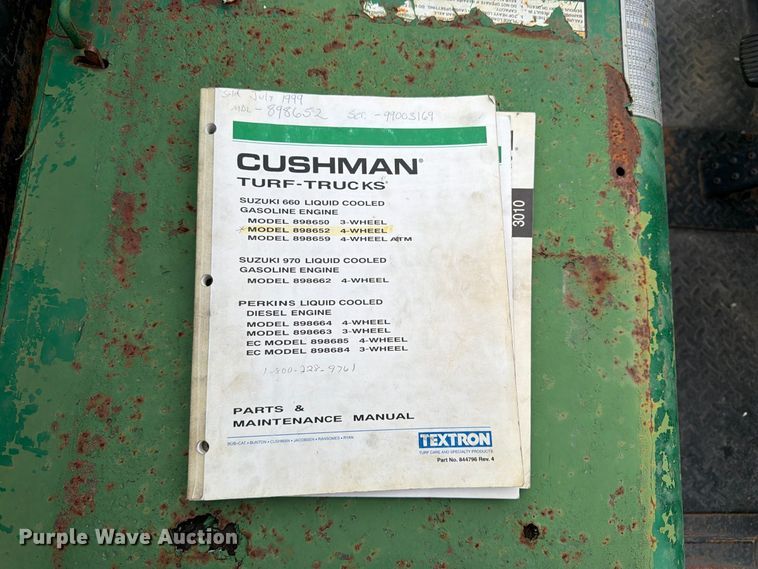 image for item EW5191 1999 Cushman 4W 31 HP Turf utility vehicle
