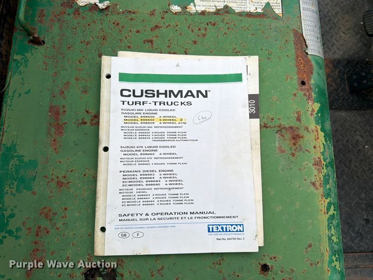 image for item EW5191 1999 Cushman 4W 31 HP Turf utility vehicle