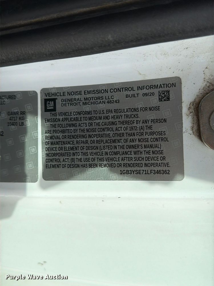 image for item FG0852 2020 Chevrolet Silverado 3500HD utility bed pickup truck
