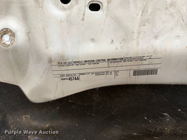 image for item FI2080 2021 RAM 1500 Ext. Cab pickup truck
