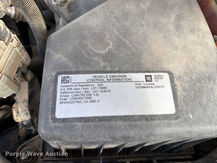 image for item FI2083 2020 Chevrolet Silverado 1500 Ext. Cab pickup truck