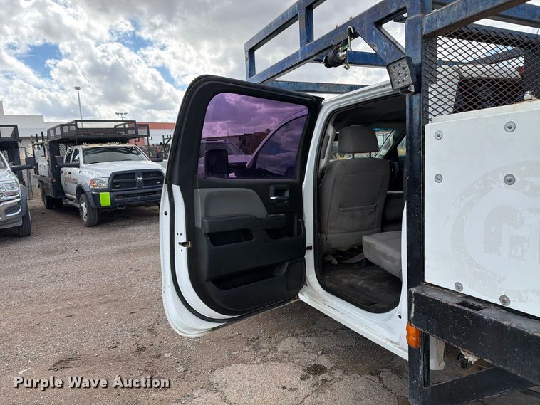image for item FI2084 2016 Chevrolet Silverado 3500HD Crew Cab flatbed pickup truck