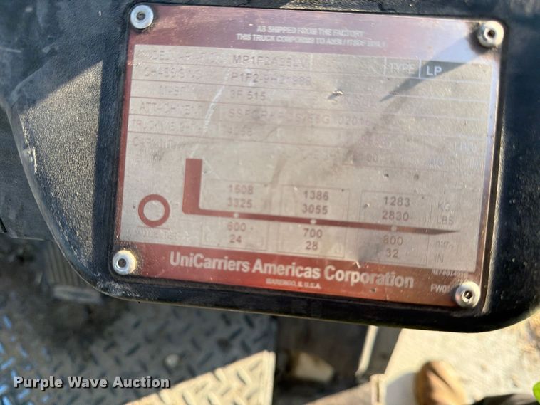 image for item FK2228 2017 Unicarriers P50 forklift