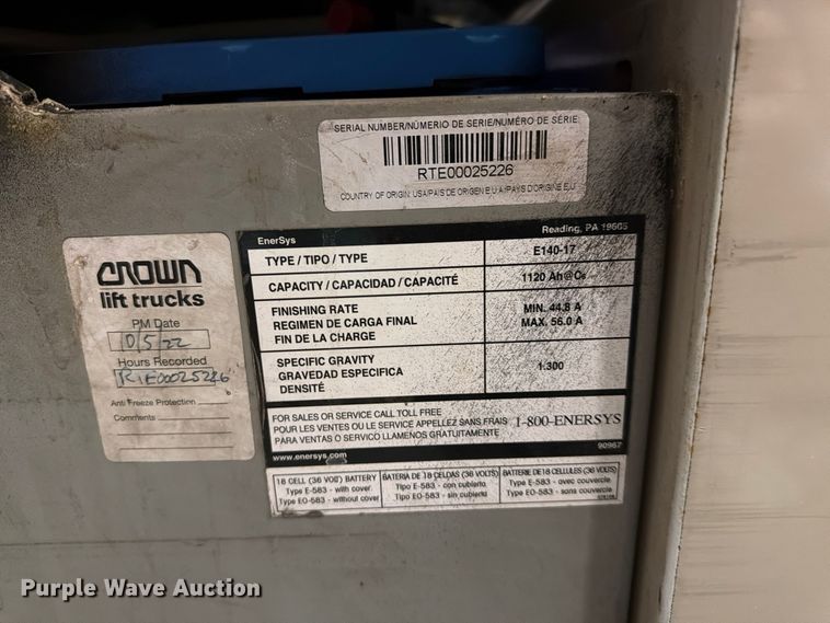 image for item FK2230 2019 Crown RC5545-40 forklift