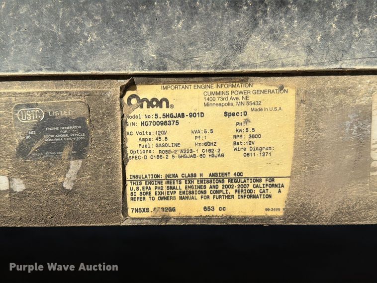 image for item FM6598 2008 Ford Four Winds 34B Hurricane  RV