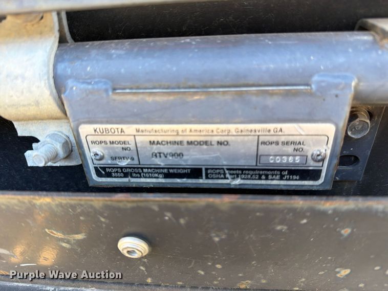 image for item FN5957 2011 Kubota RTV900 utility vehicle