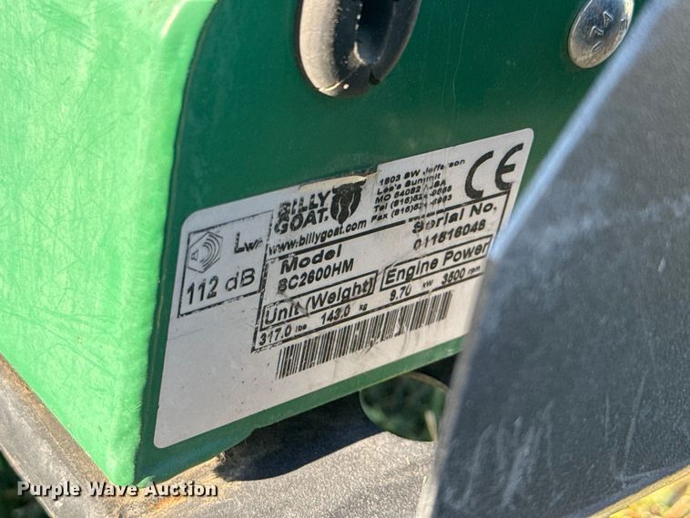 image for item FV2078 Billy Goat BC2600HM brush mower