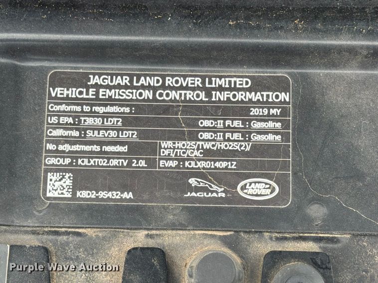 image for item FW3566 2019 Land Rover Range Rover Evoque SUV