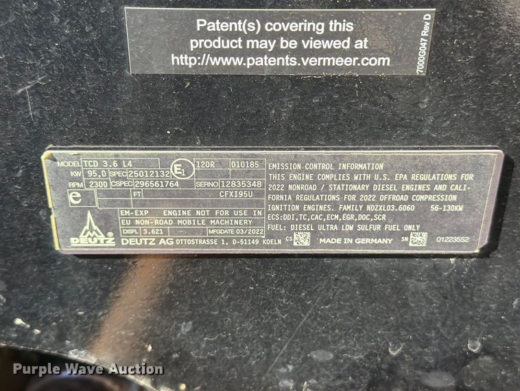 image for item DV2137 2023 Vermeer RTX1250i2 cable plow