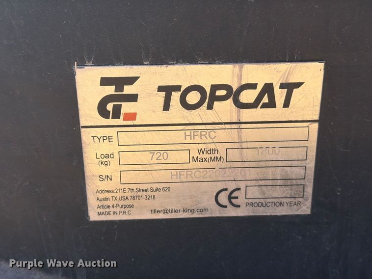 image for item EA7418 2022 Topcat HFRC skid steer brush mower