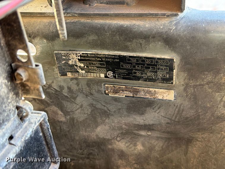 image for item EL2672 2014 Wacker Neuson LTN6L light plant