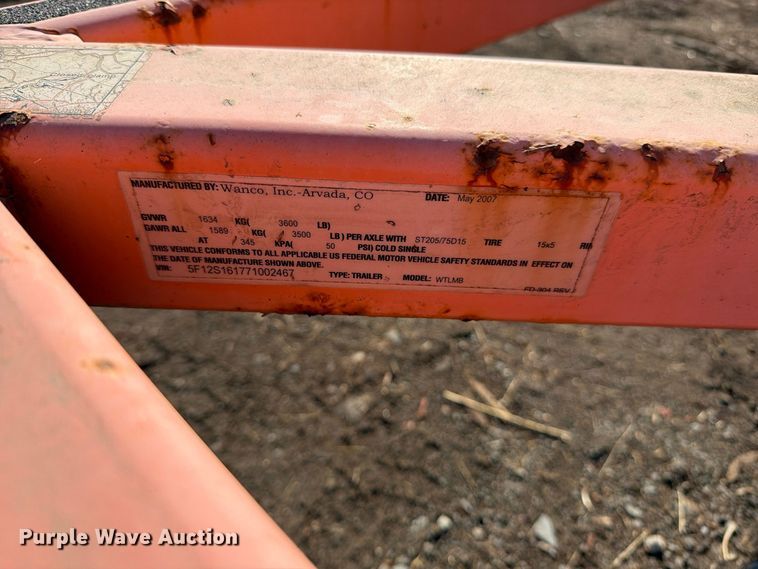 image for item EP3085 2007 Wanco WTIMB message board trailer