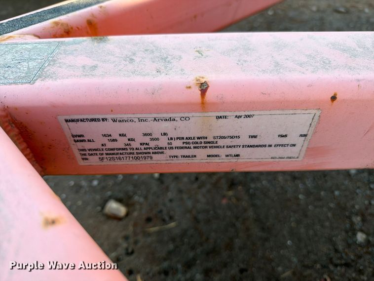 image for item EP3086 2007 Wanco WTLMB message board trailer