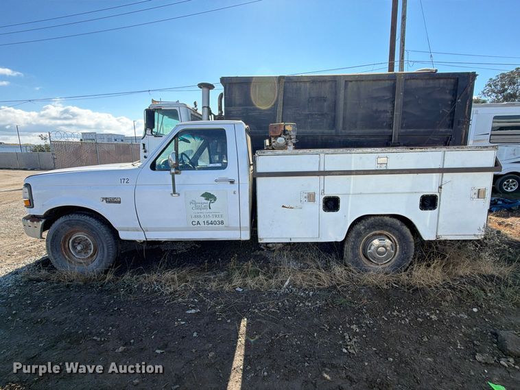 image for item EP3097 1996 Ford F250 utility bed pickup truck