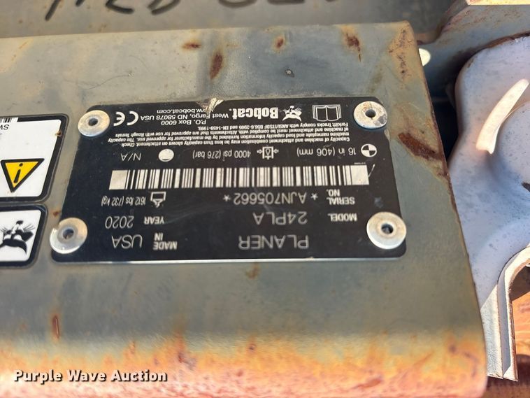 image for item ES8249 2020 Bobcat 24PLA skid steer cold planer