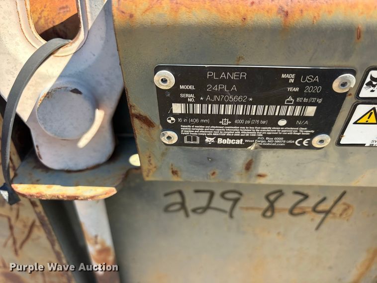 image for item ES8249 2020 Bobcat 24PLA skid steer cold planer