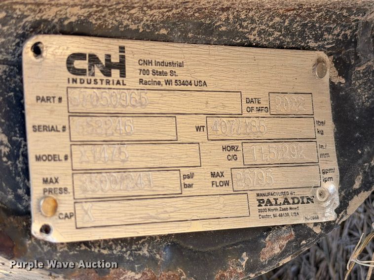image for item EU0972 2022 Case X1475 auger drive unit