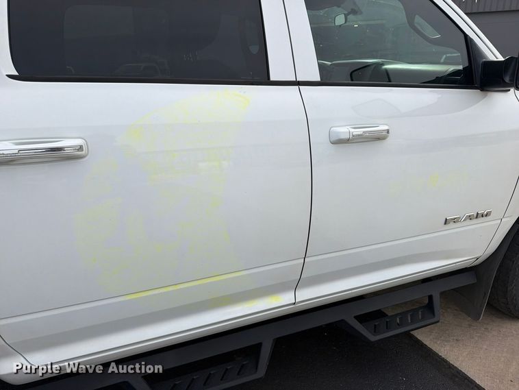 image for item EW1194 2020 RAM 3500 Crew Cab flatbed pickup truck