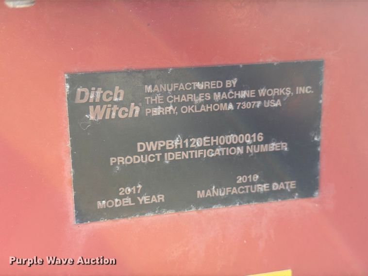 image for item EX4644 2018 Ditch Witch BH120 backhoe attachment