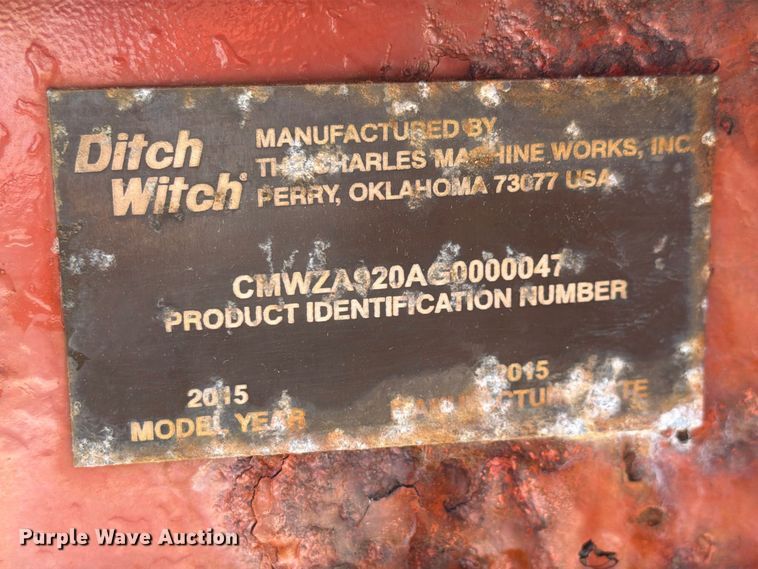 image for item EX4645 2015 Ditch Witch A920 backhoe attachment