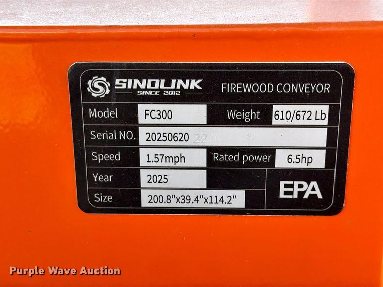 image for item EX4674 2025 Sinolink FC300 conveyor