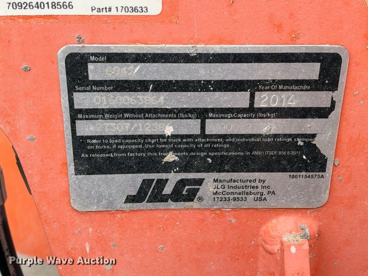 image for item FC0467 2014 Skytrak 6042 telehandler