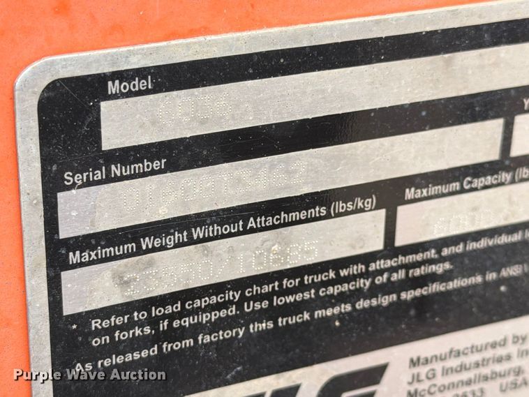 image for item FC0480 2016 Skytrak 6036T4F Telehandler