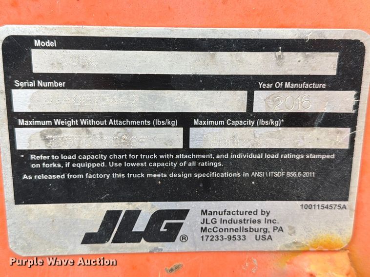 image for item FC0480 2016 Skytrak 6036T4F Telehandler