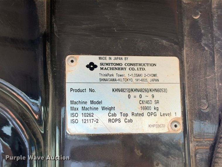 image for item FC0488 2023 Case CX145D SR excavator