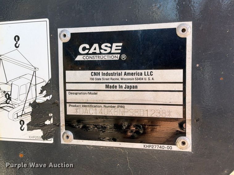 image for item FC0489 2023 Case CX140E Excavator