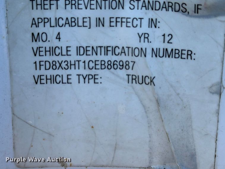 2012 Ford F350 SUPER DUTY