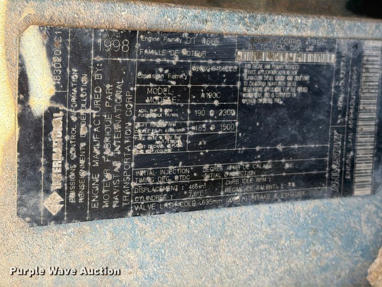 image for item FG3059 1999 International 4700 dump flatbed truck
