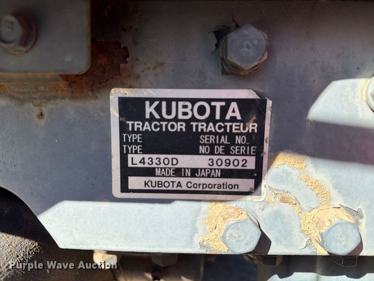 image for item FG3061 Kubota L4330D MFWD tractor